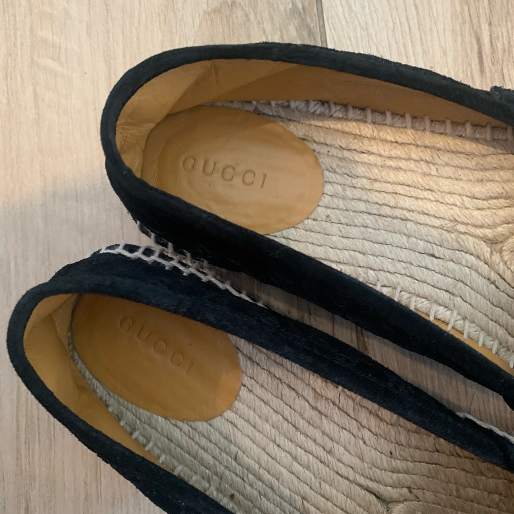 Gucci Black GG Velvet Espadrilles - Picture 4 of 6
